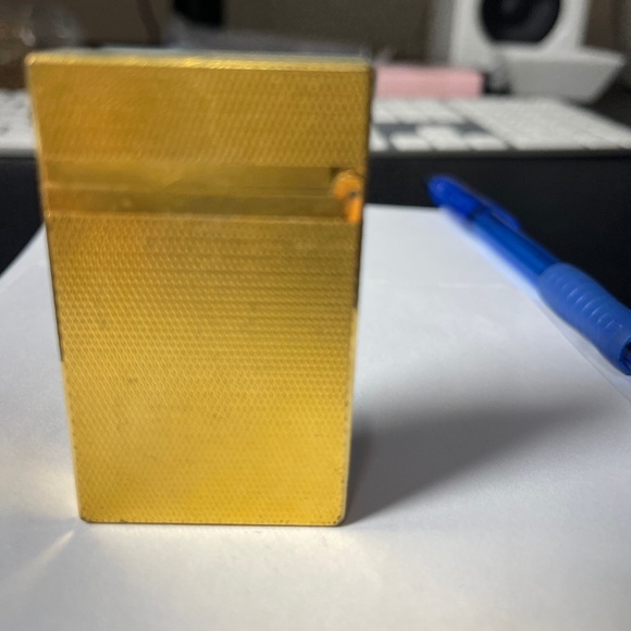 Rare S.T. Dupont Line 2 GoldPlated Lighter Montparnasse Grain d’Orge Ref. 016281 - Picture 3 of 15